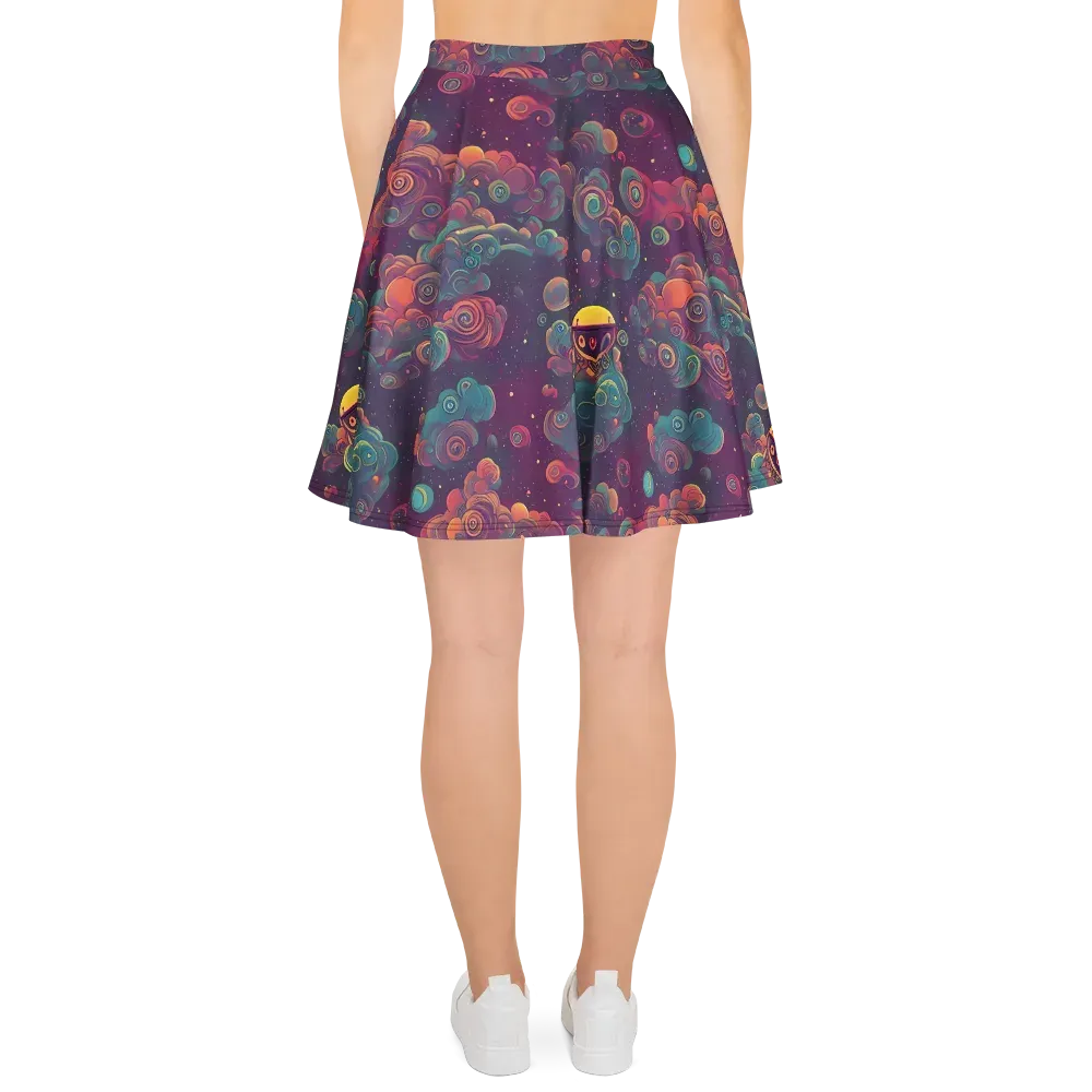 Nebula Dreamscape on Skater Skirt — Back