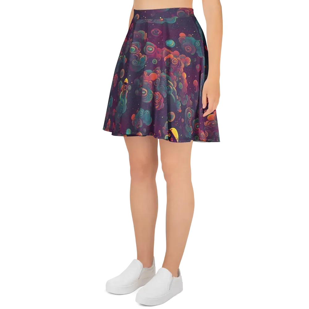Nebula Dreamscape on Skater Skirt — Left