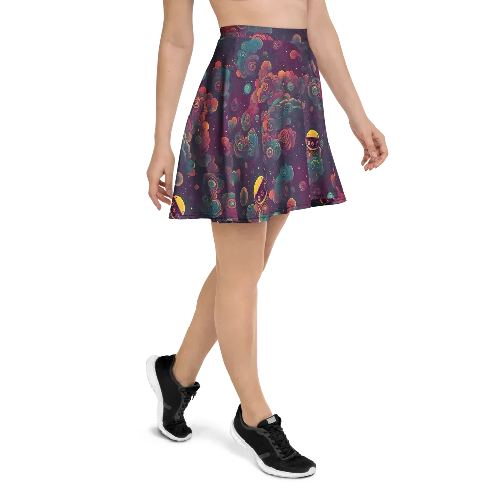 Nebula Dreamscape on Skater Skirt — Right