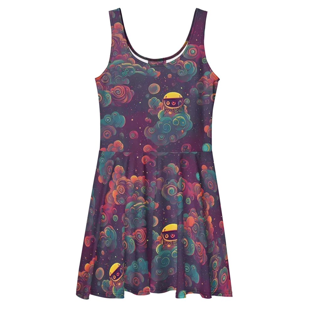 Nebula Dreamscape on Skater Dress — Front