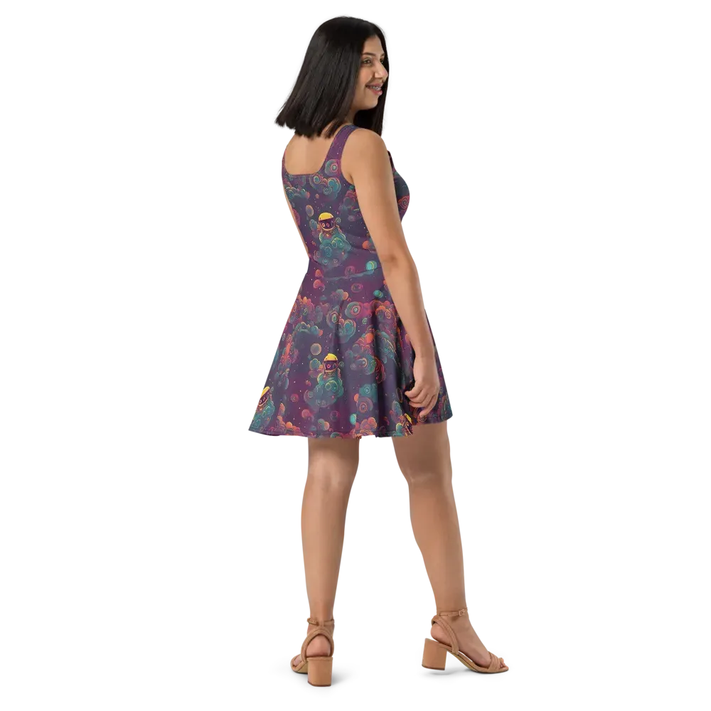 Nebula Dreamscape on Skater Dress — Right