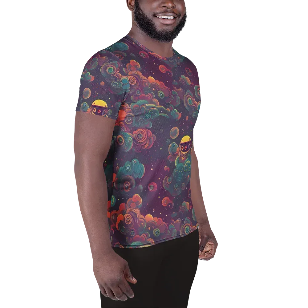 Nebula Dreamscape on Men's Athletic T-Shirt — Right