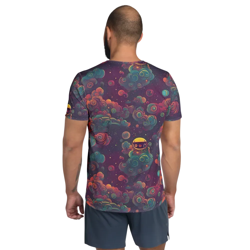 Nebula Dreamscape on Men's Athletic T-Shirt — Back