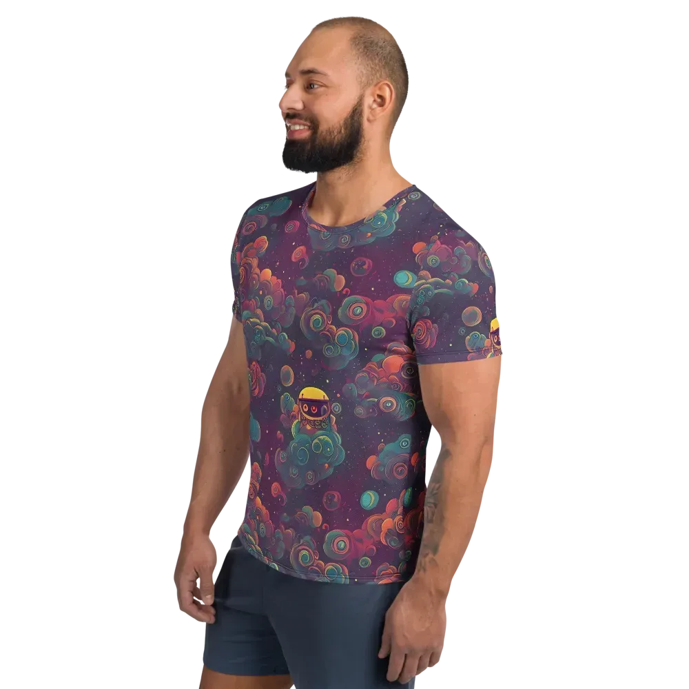 Nebula Dreamscape on Men's Athletic T-Shirt — Left