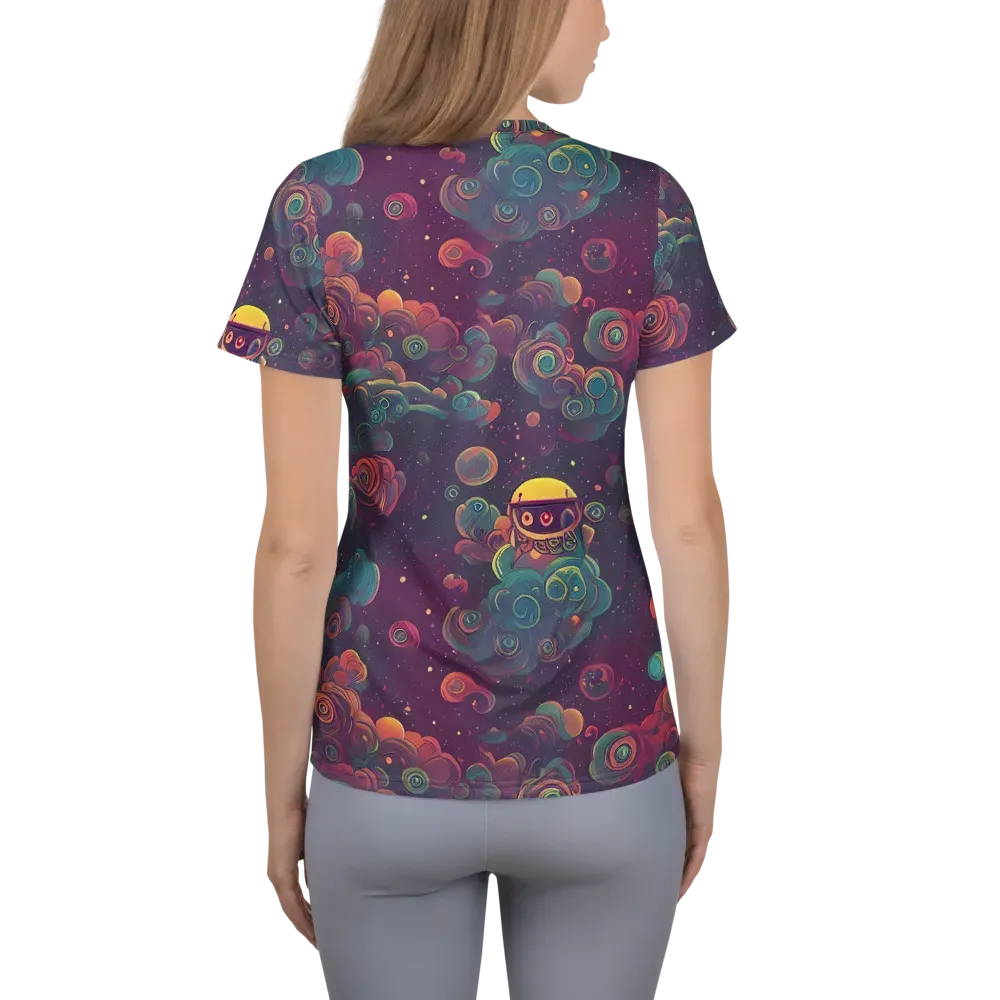 Nebula Dreamscape on Women's Athletic T-Shirt — Back