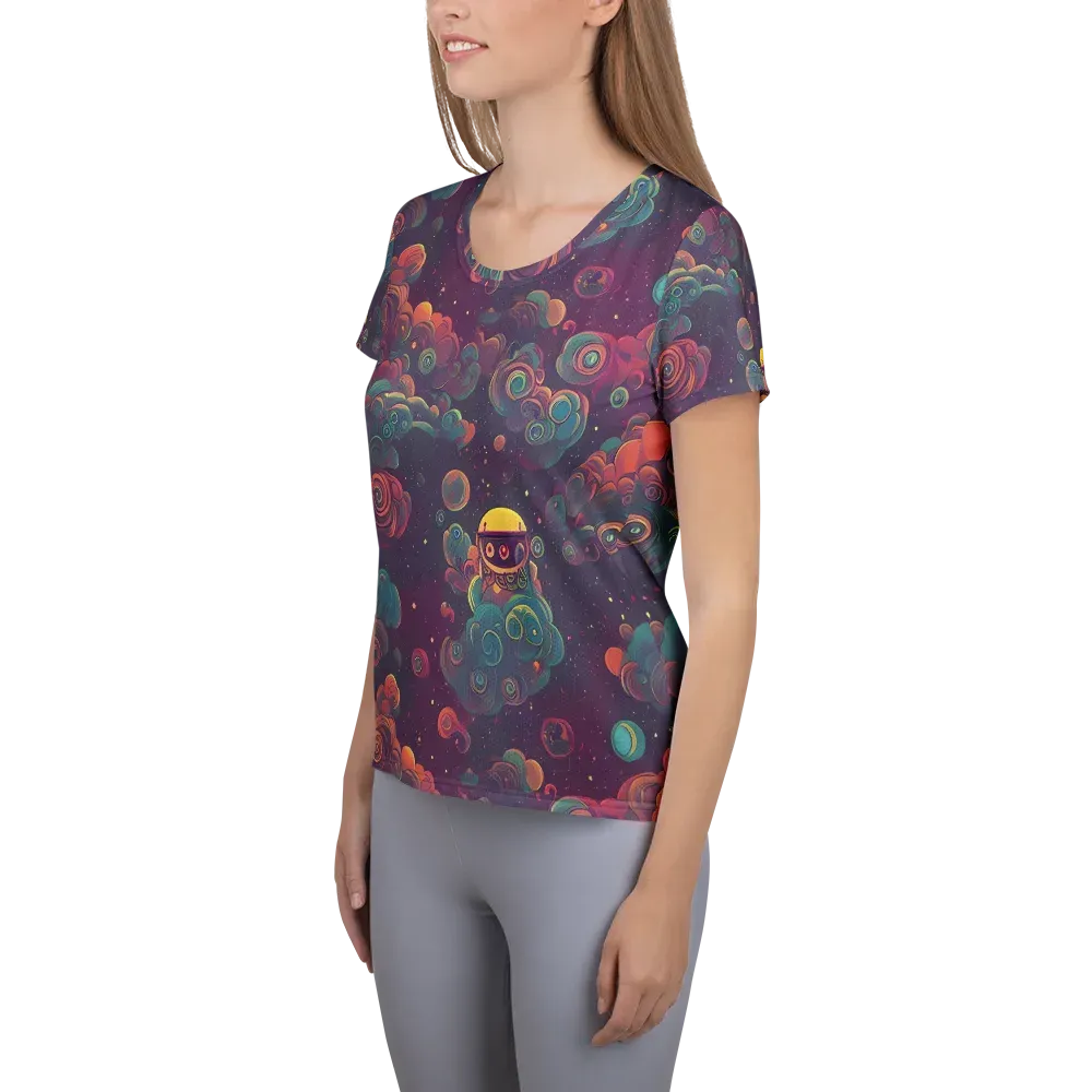 Nebula Dreamscape on Women's Athletic T-Shirt — Left