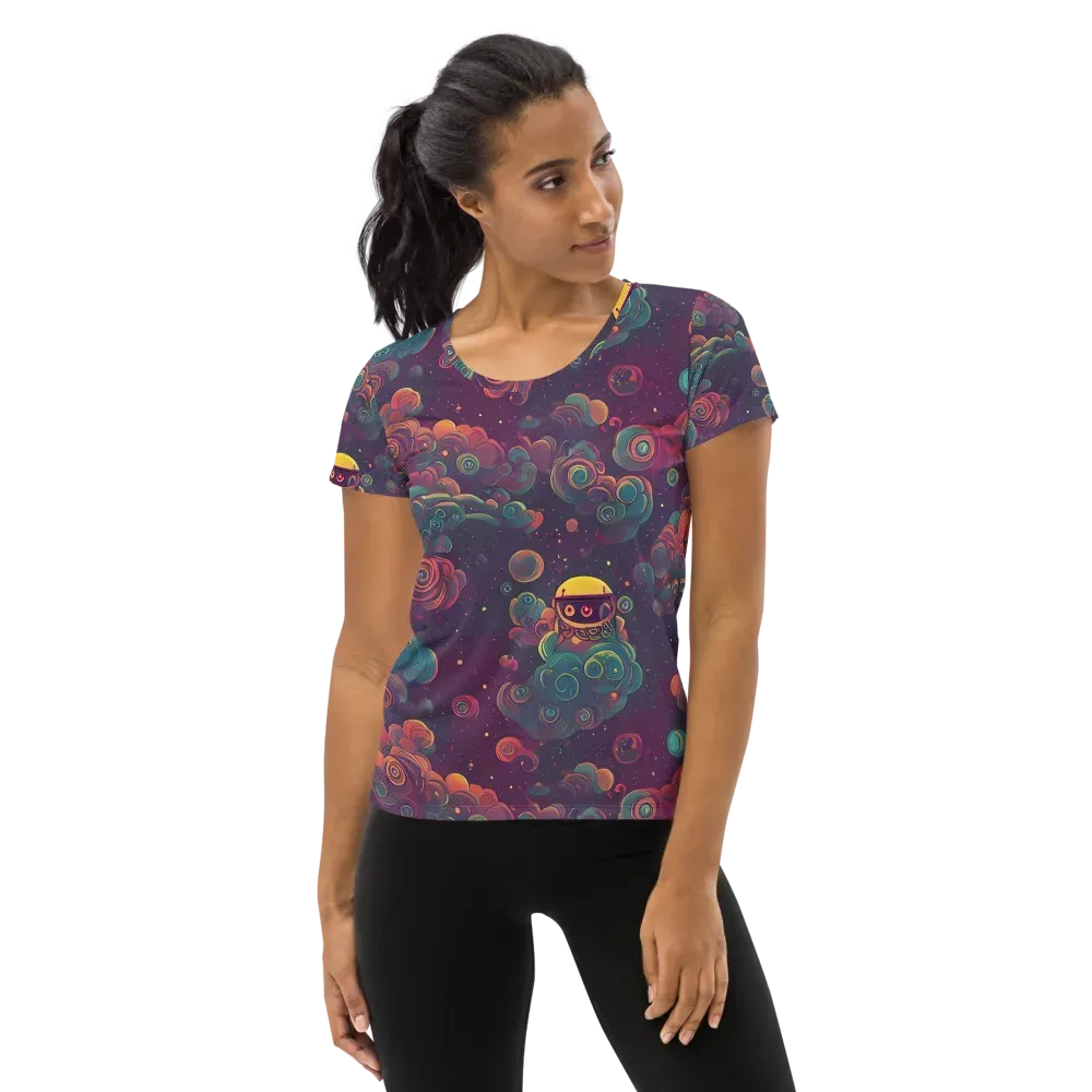 Nebula Dreamscape on Women's Athletic T-Shirt — Front
