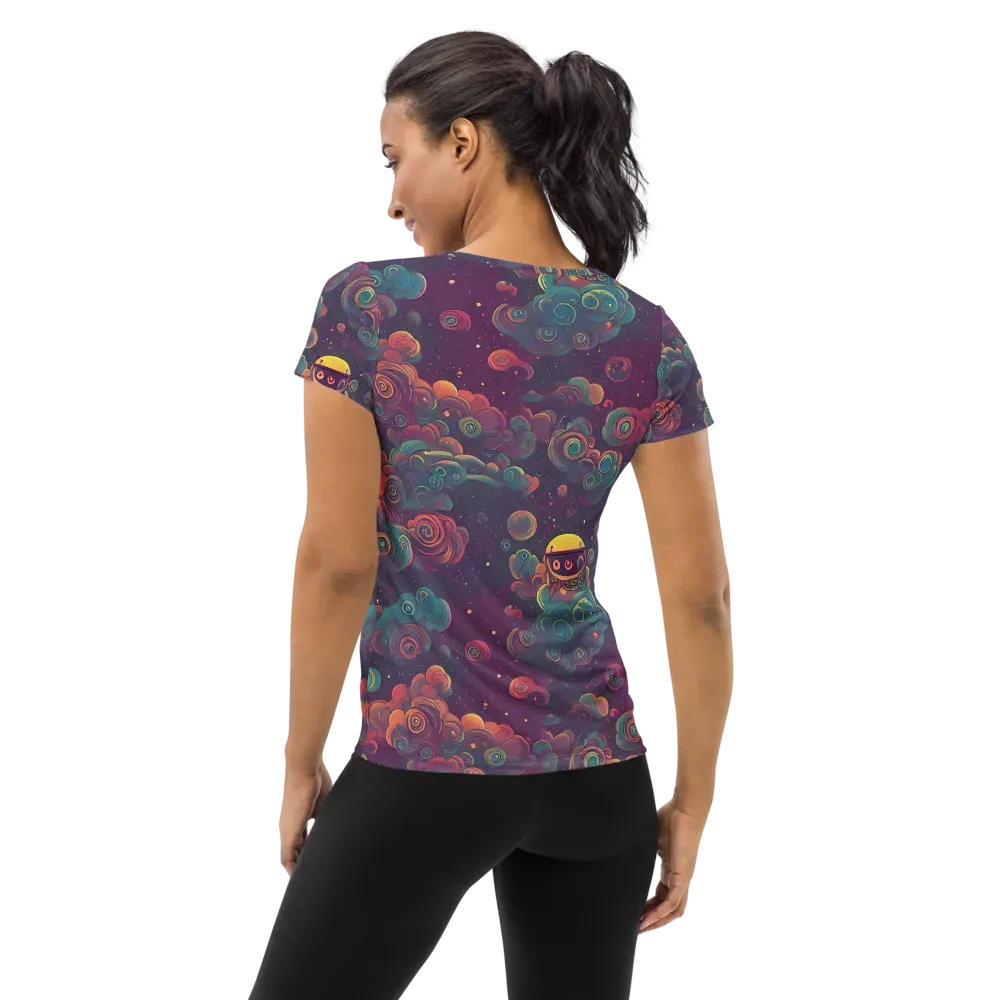 Nebula Dreamscape on Women's Athletic T-Shirt — Back