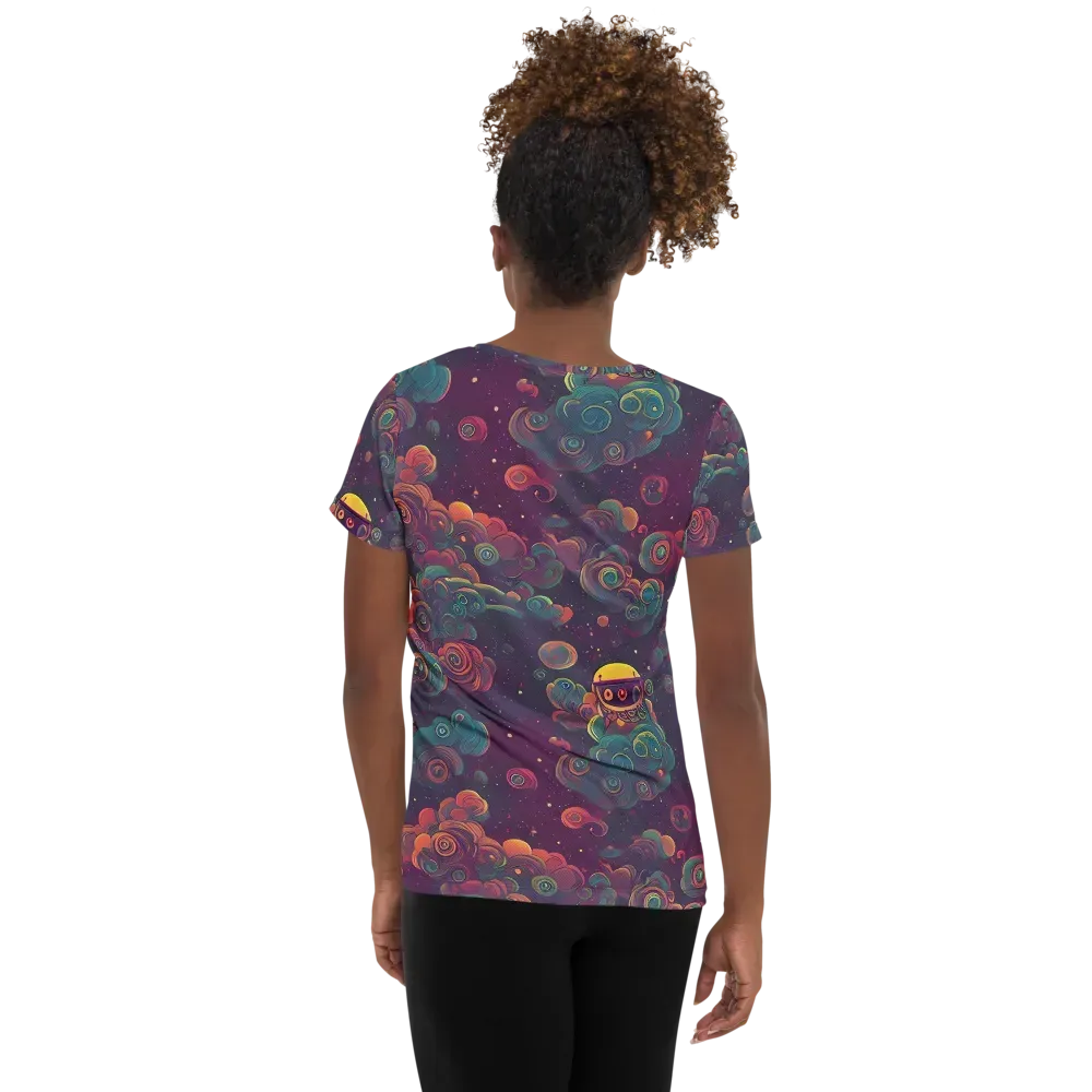 Nebula Dreamscape on Women's Athletic T-Shirt — Back