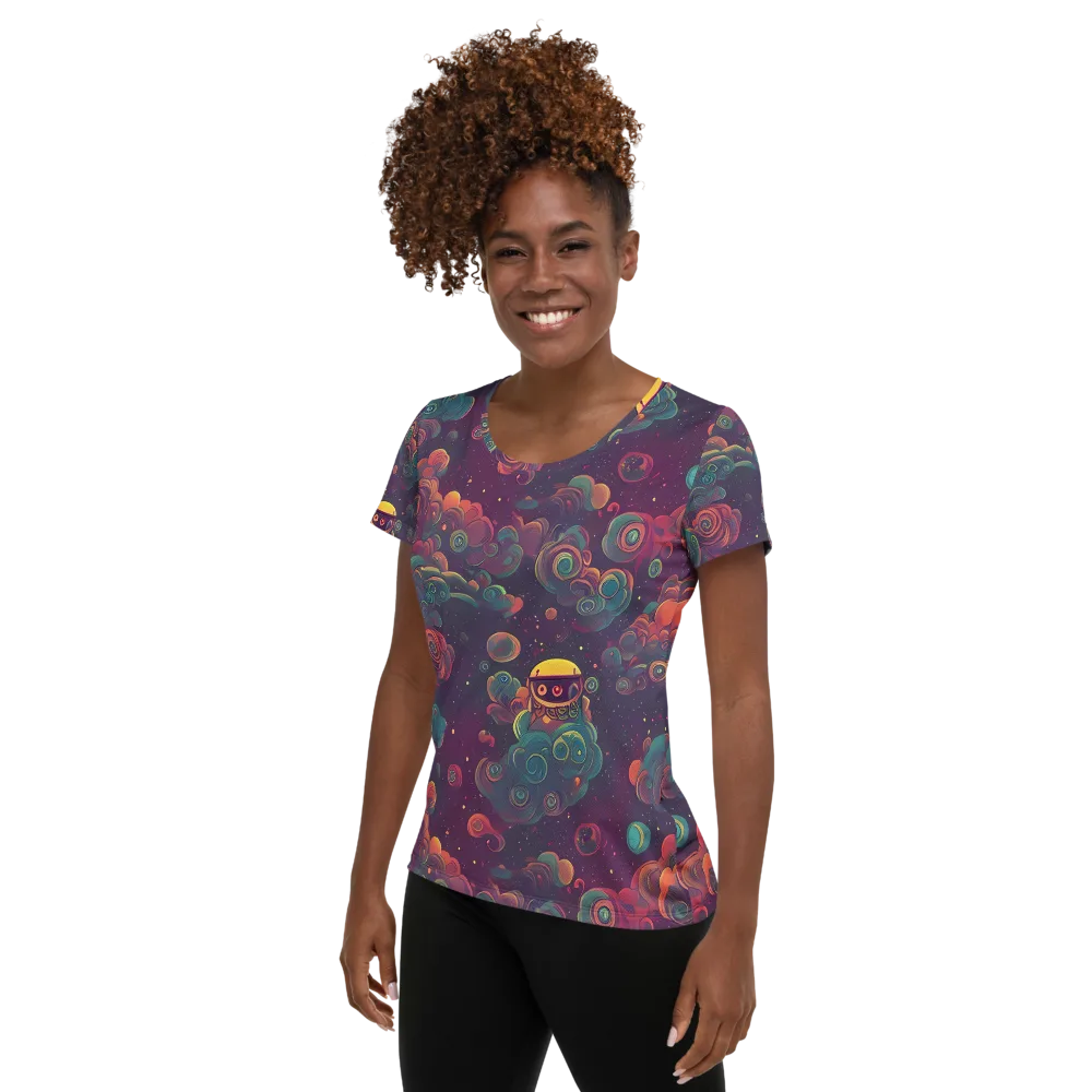 Nebula Dreamscape on Women's Athletic T-Shirt — Left