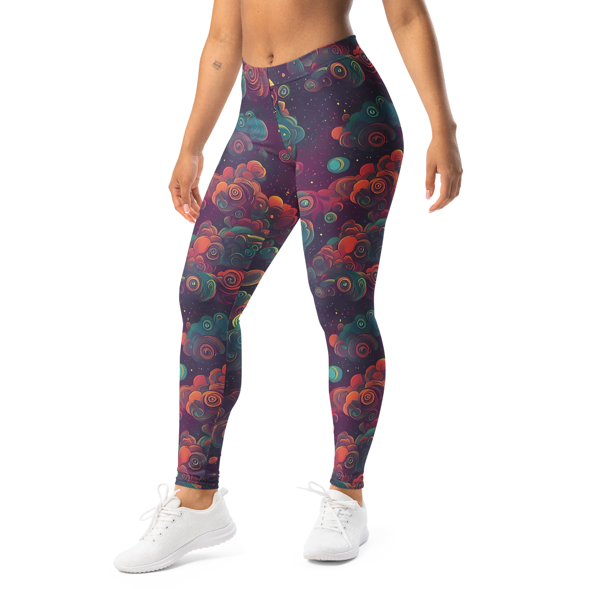 Nebula Dreamscape on Leggings — Left Front