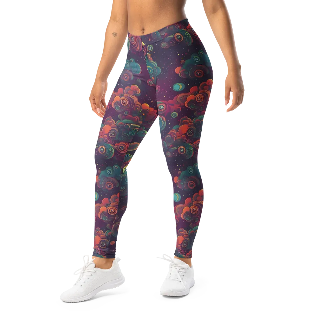 Nebula Dreamscape on Leggings — Left Front