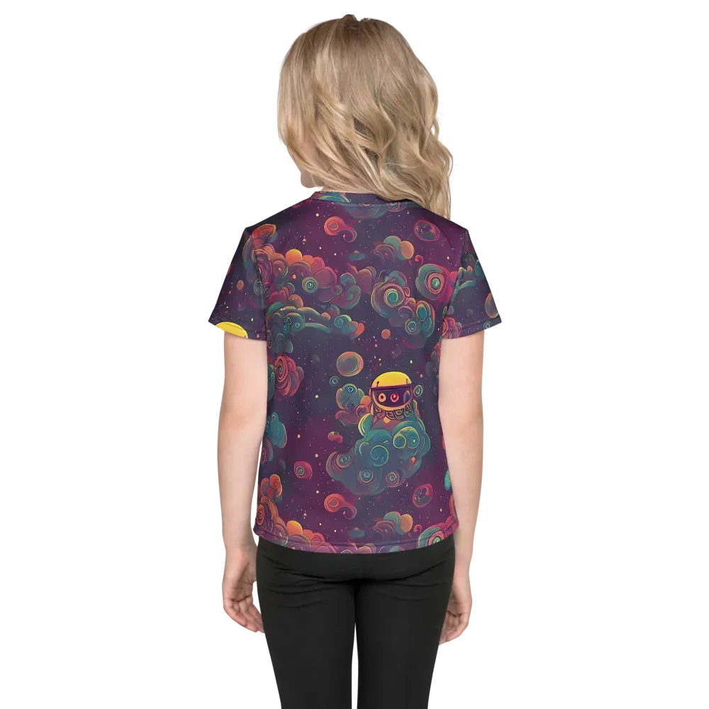 Nebula Dreamscape on Kids Crew Neck T-Shirt — Back