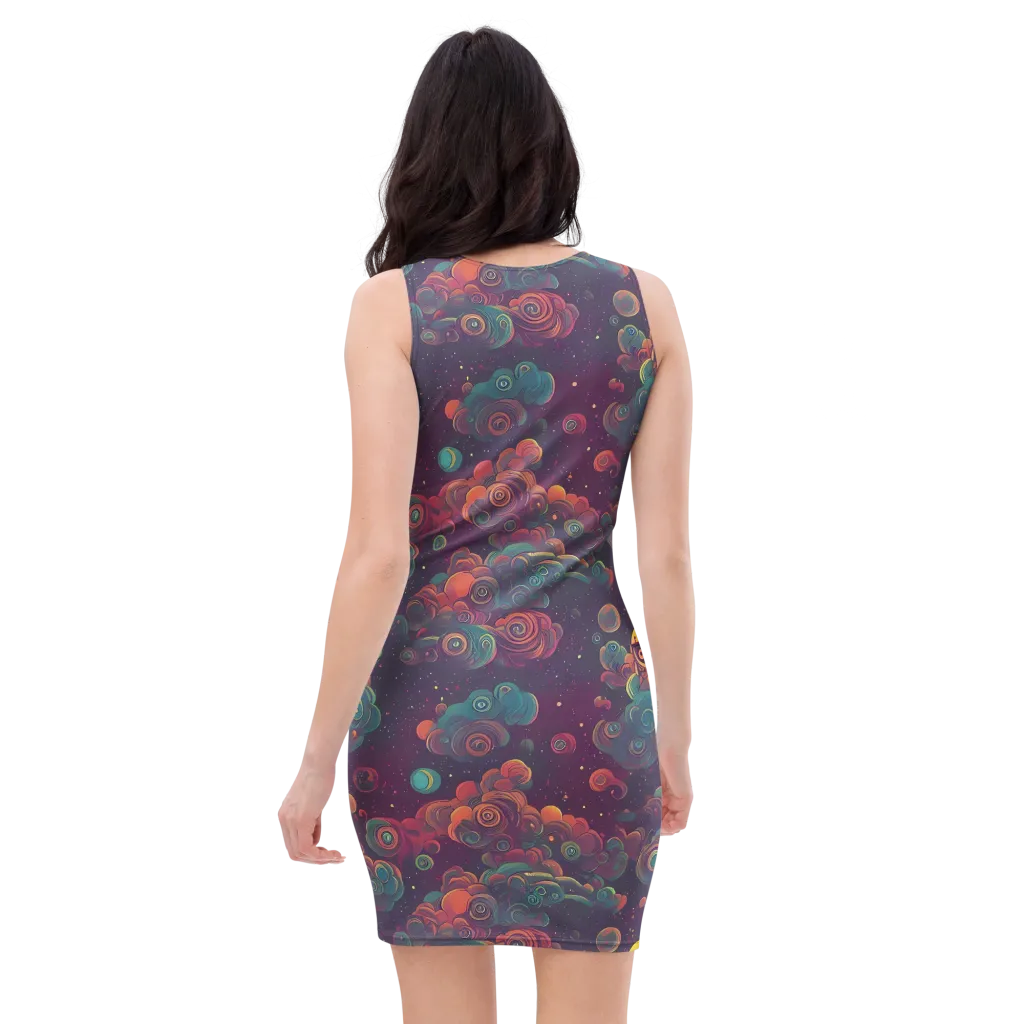 Nebula Dreamscape on Bodycon Dress — Back