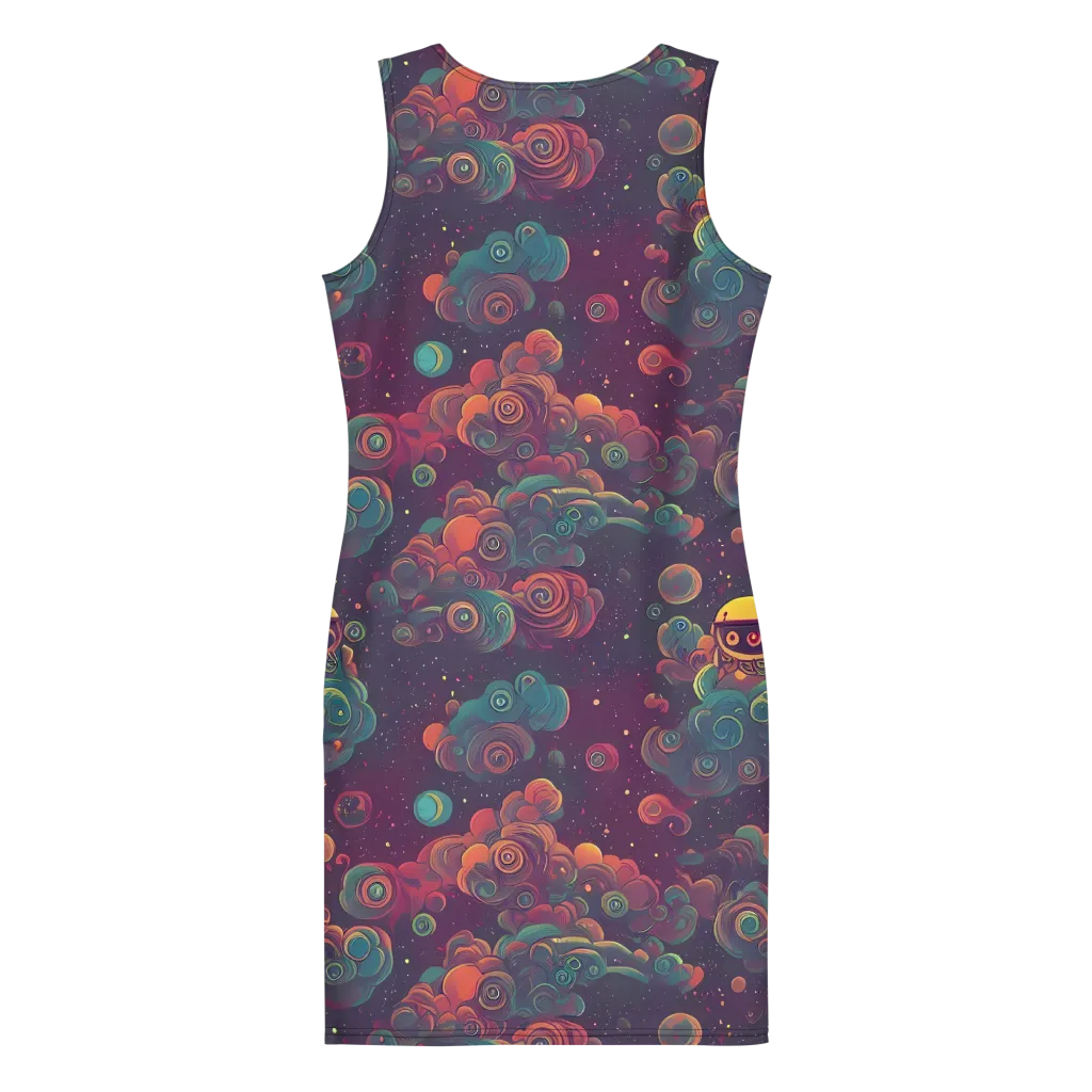 Nebula Dreamscape on Bodycon Dress — Back