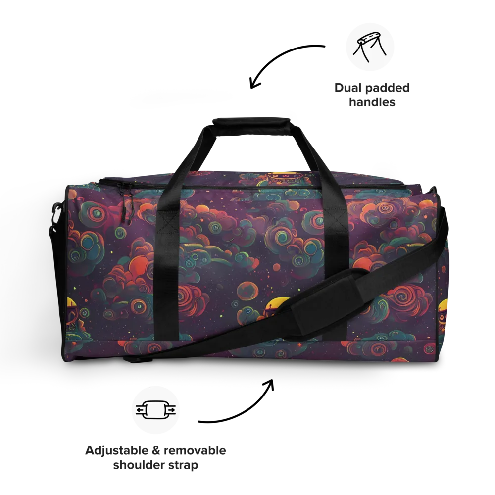 Nebula Dreamscape on Duffle Bag — Front