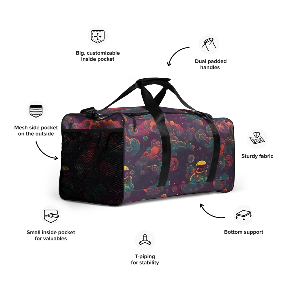 Nebula Dreamscape on Duffle Bag — Right Front