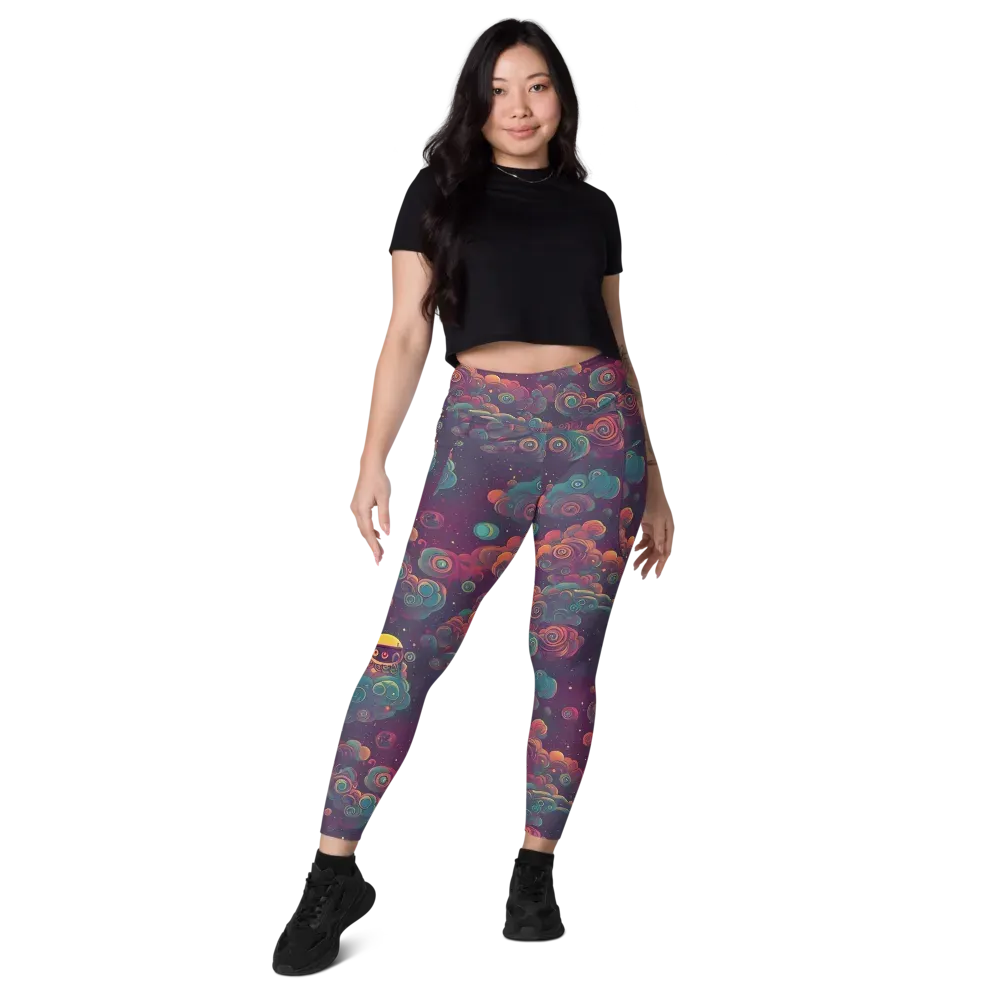 Nebula Dreamscape on Leggings with Pockets — Front