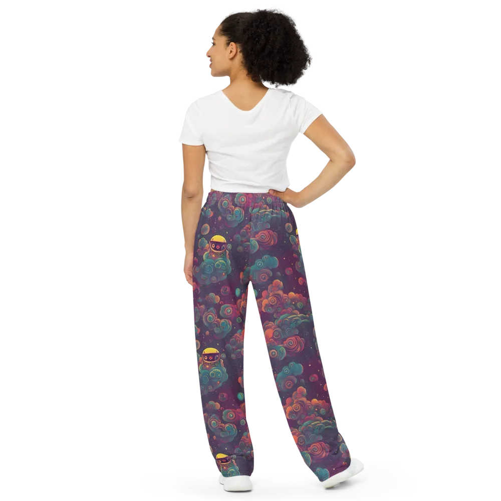 Nebula Dreamscape on Wide-Leg Pants — Back