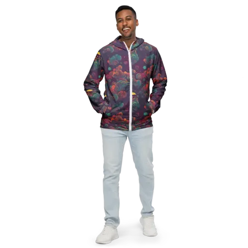Nebula Dreamscape on a Men's Windbreaker