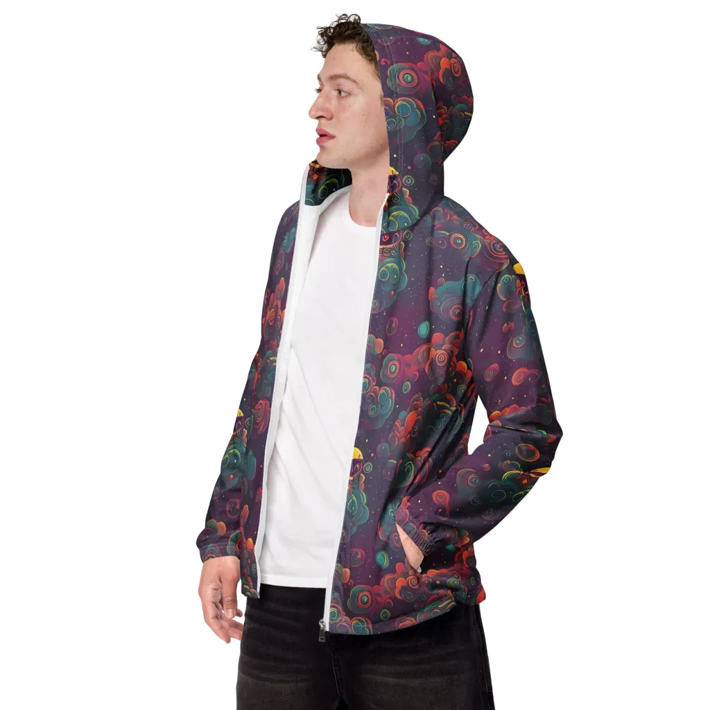 Nebula Dreamscape on Men's Windbreaker — Left Front