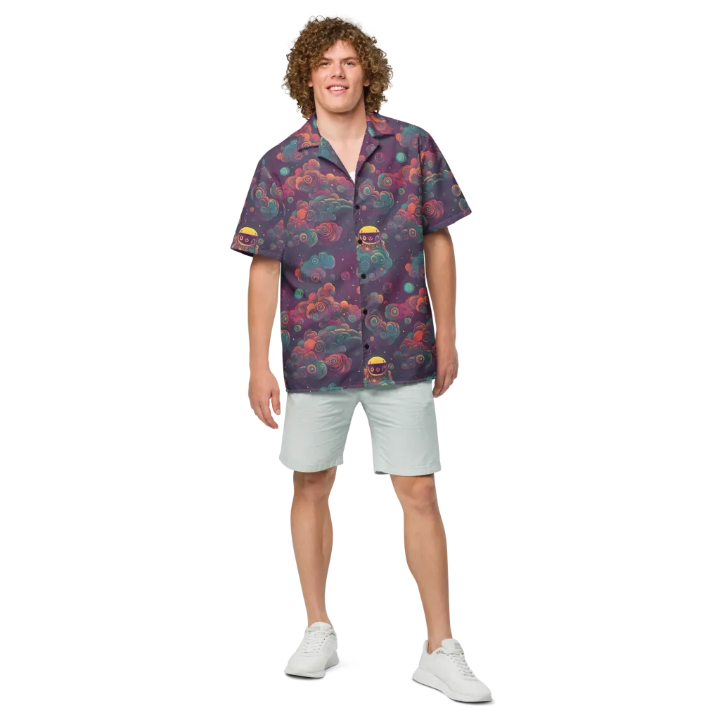 Nebula Dreamscape on Button Shirt — Front