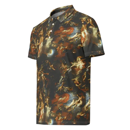 Van Dyck Vortex on a Men's Slim Fit Polo Shirt