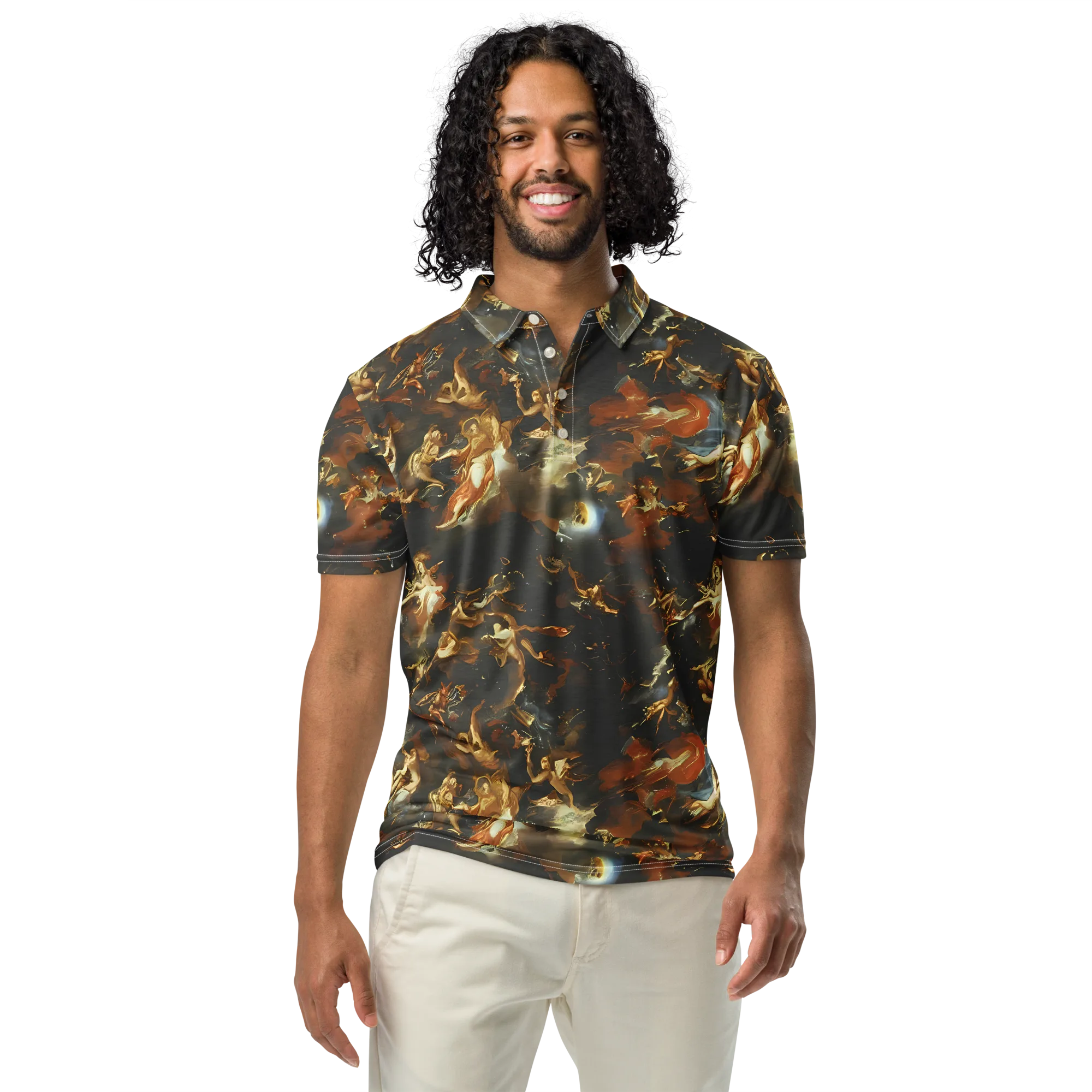 Van Dyck Vortex on Men's Slim Fit Polo Shirt — Front