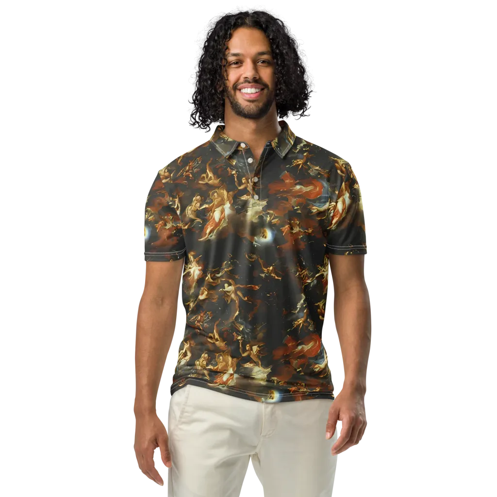 Van Dyck Vortex on Men's Slim Fit Polo Shirt — Front