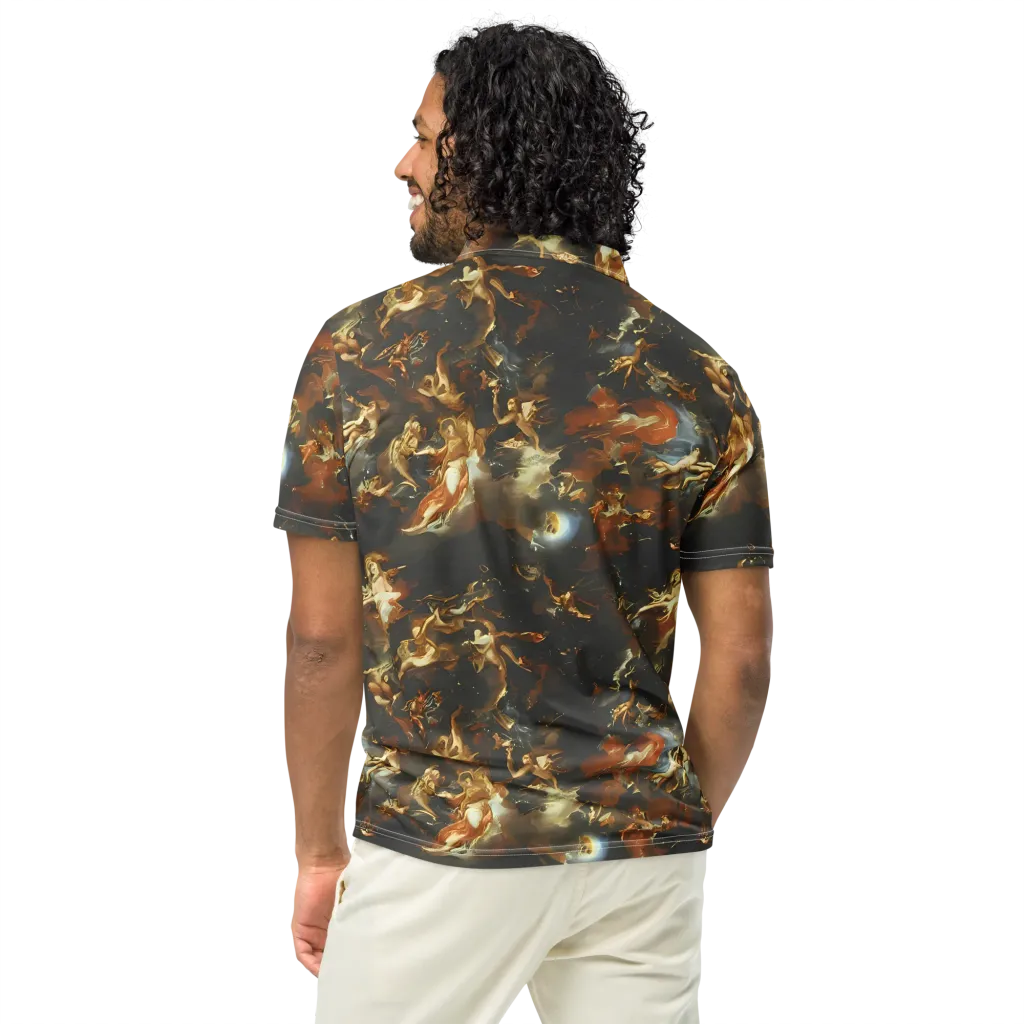 Van Dyck Vortex on Men's Slim Fit Polo Shirt — Back