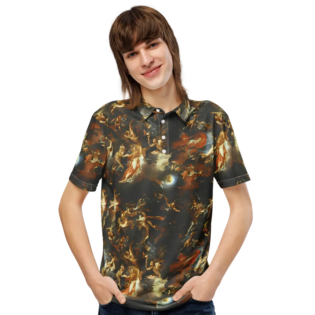 Van Dyck Vortex on Men's Slim Fit Polo Shirt — Front