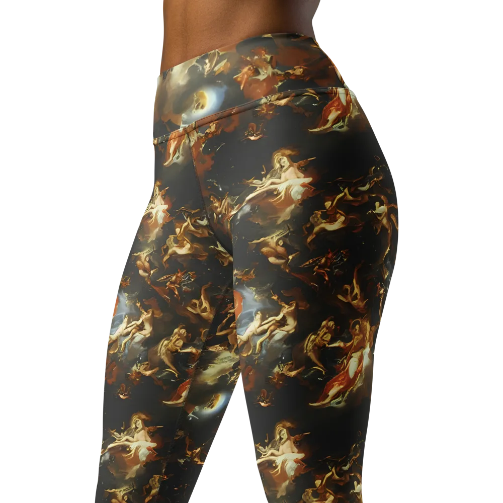 Van Dyck Vortex on Yoga Leggings — Left Front