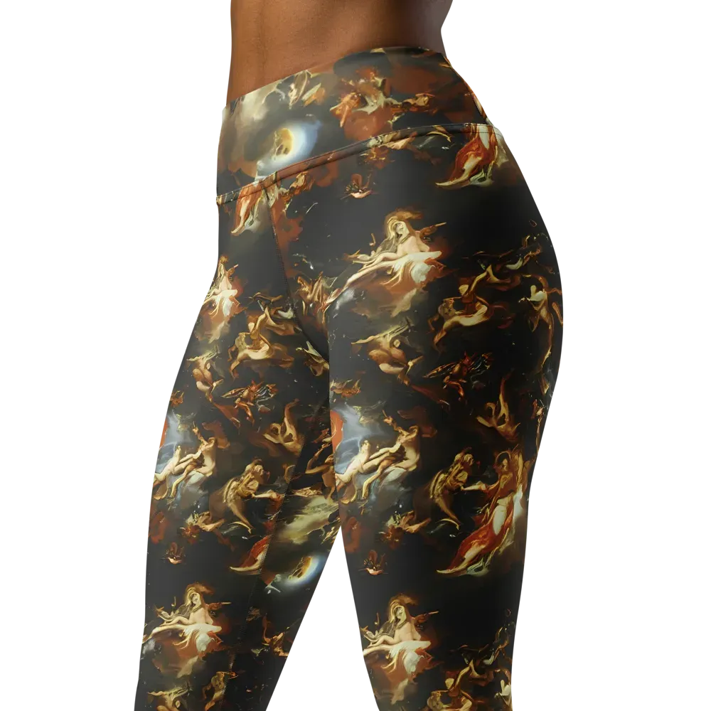 Van Dyck Vortex on Yoga Leggings — Left Front