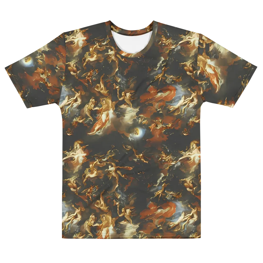 Van Dyck Vortex on Men's Cotton Crew Neck T-Shirt — Front