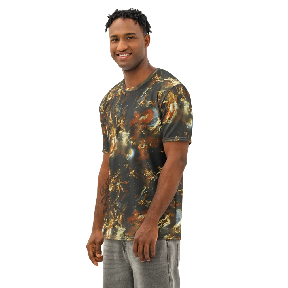 Van Dyck Vortex on Men's Cotton Crew Neck T-Shirt — Left Front