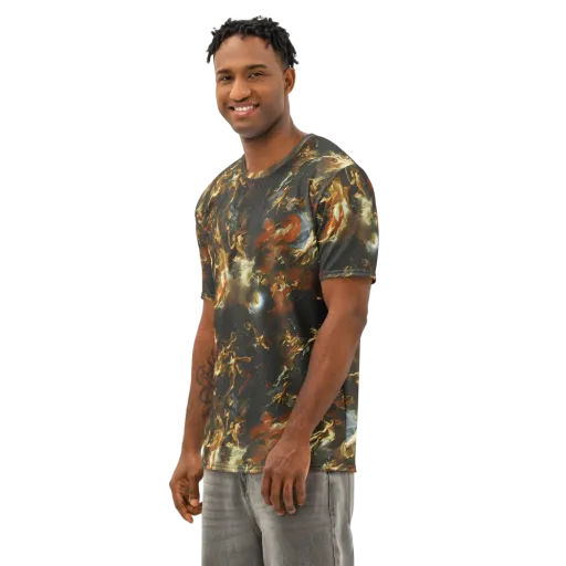 Van Dyck Vortex on a Men's Cotton Crew Neck T-Shirt