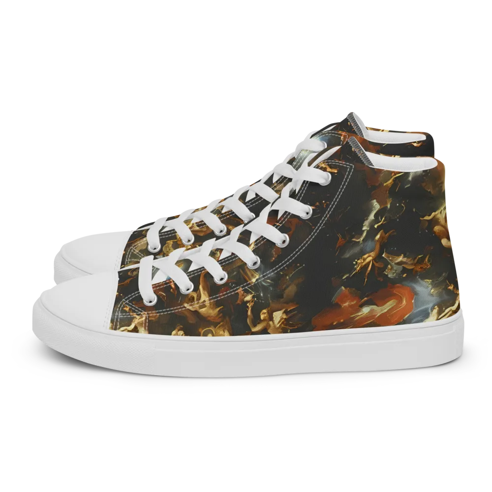 Van Dyck Vortex on Men's High Top Canvas Shoes — Left