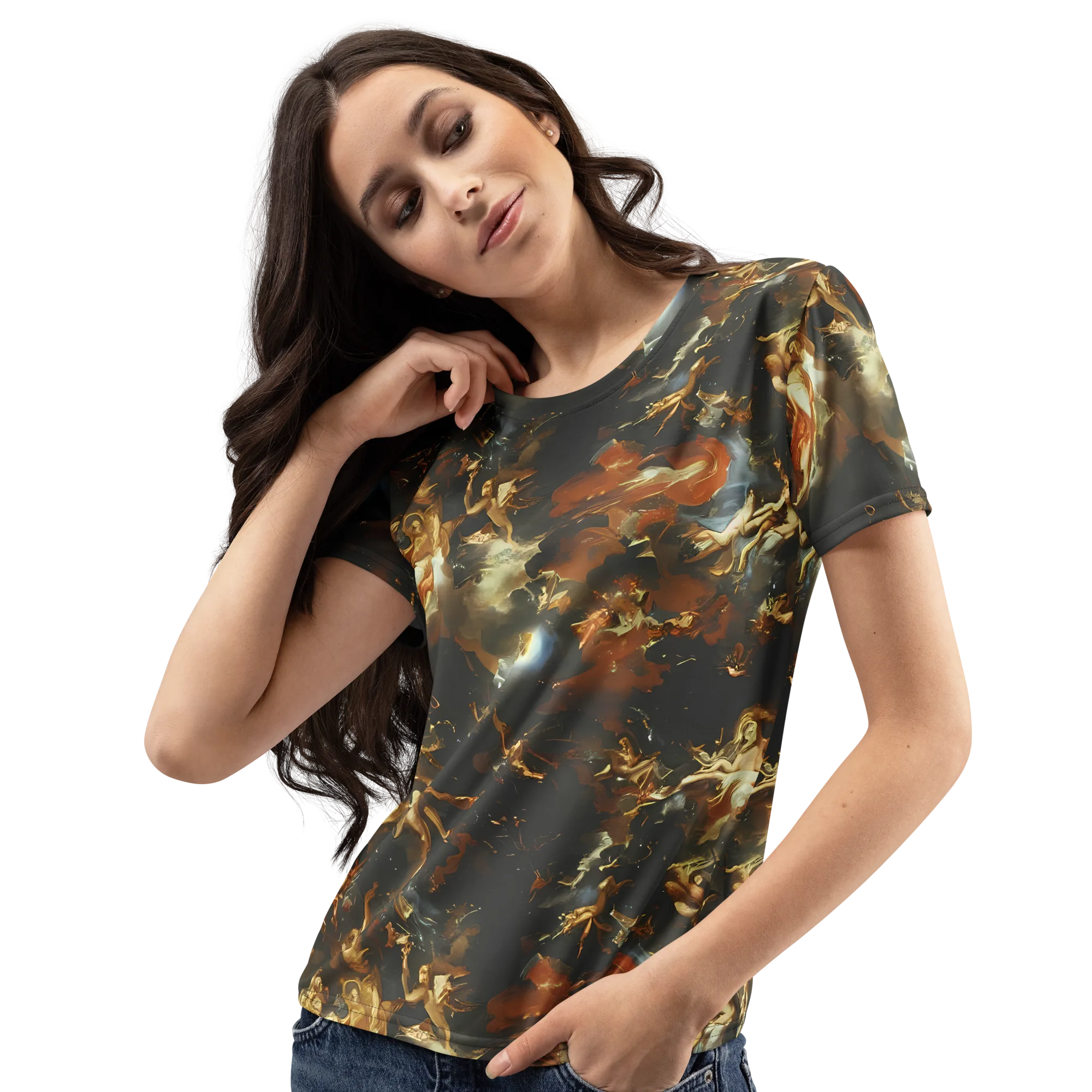 Van Dyck Vortex on Women's Crew Neck T-Shirt — Left Front
