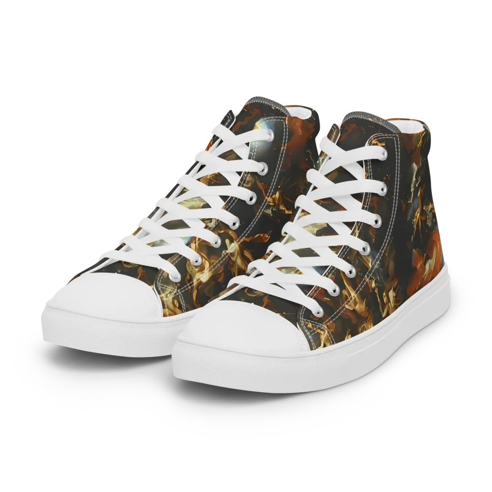 Van Dyck Vortex on Women's High Top Canvas Shoes — Left Front