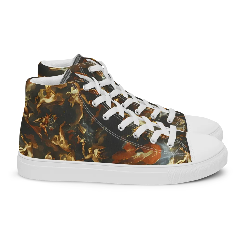 Van Dyck Vortex on Women's High Top Canvas Shoes — Right