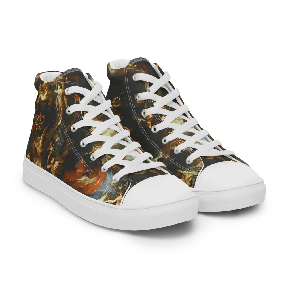 Van Dyck Vortex on Women's High Top Canvas Shoes — Right Front