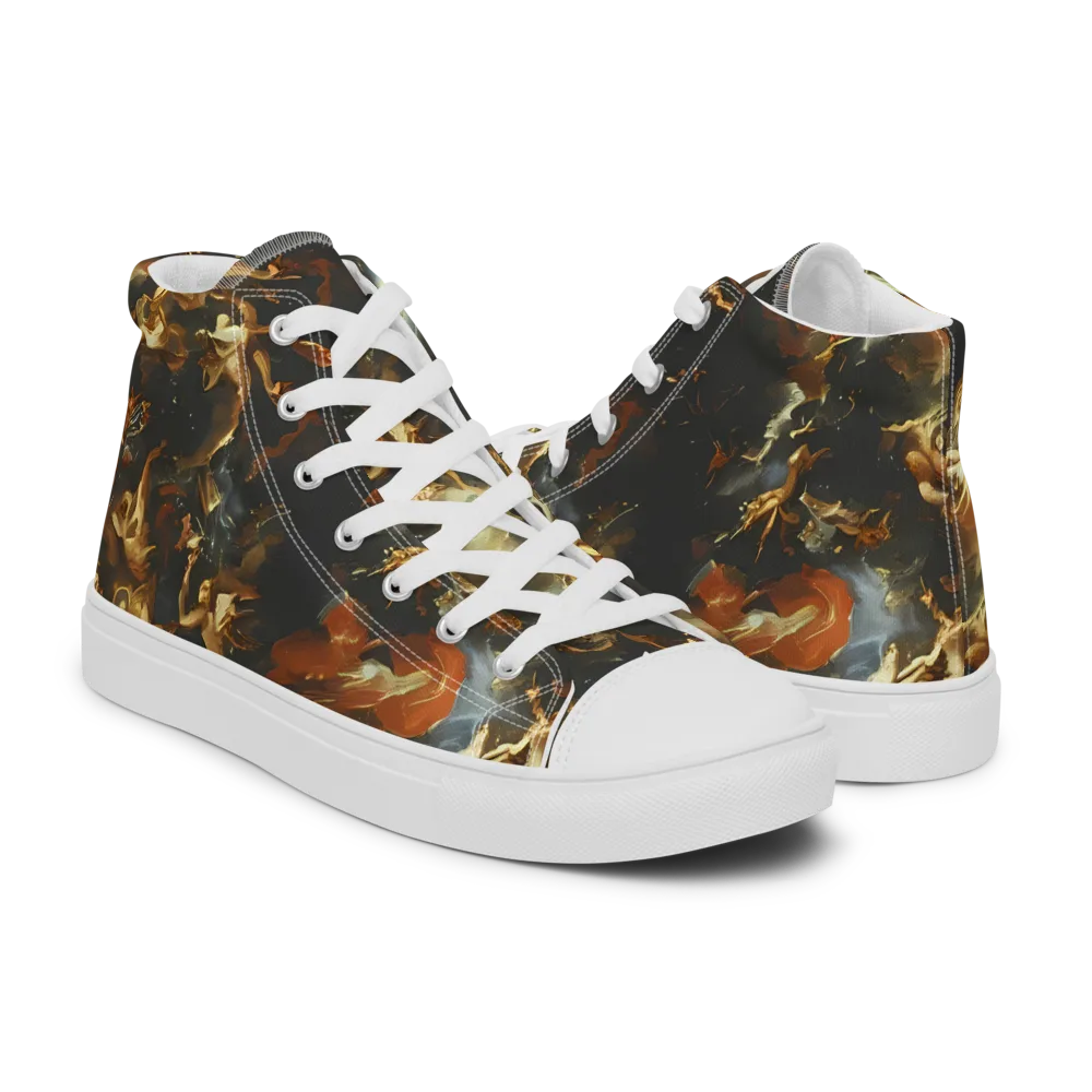 Van Dyck Vortex on Women's High Top Canvas Shoes — Right