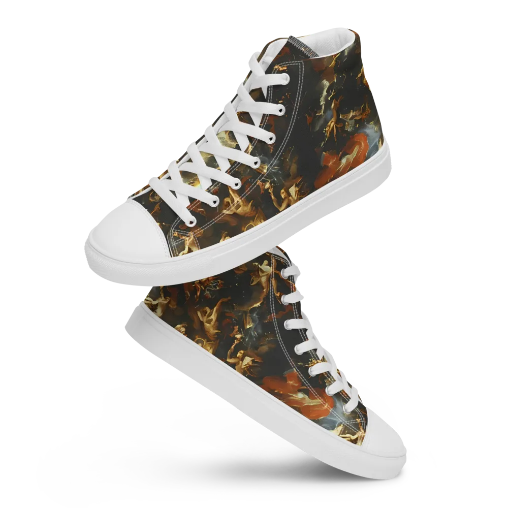 Van Dyck Vortex on Women's High Top Canvas Shoes — Front