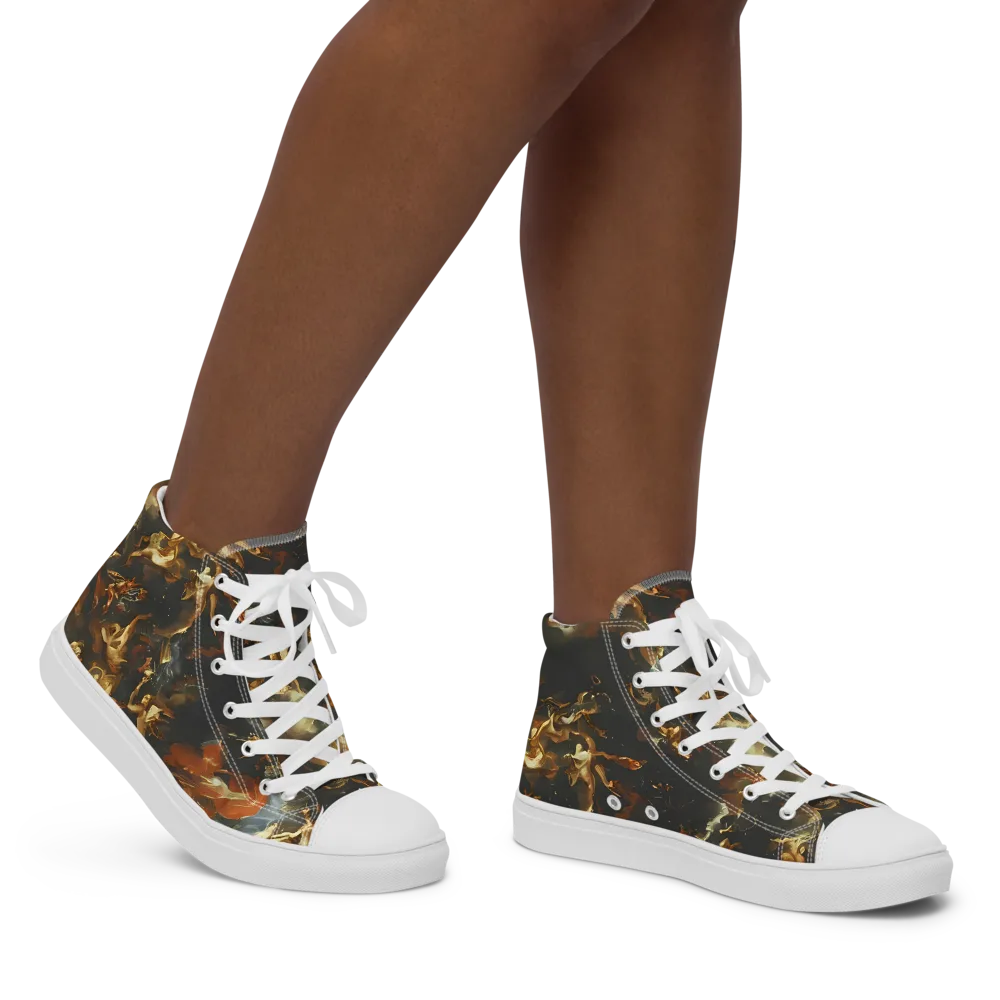 Van Dyck Vortex on Women's High Top Canvas Shoes — Right