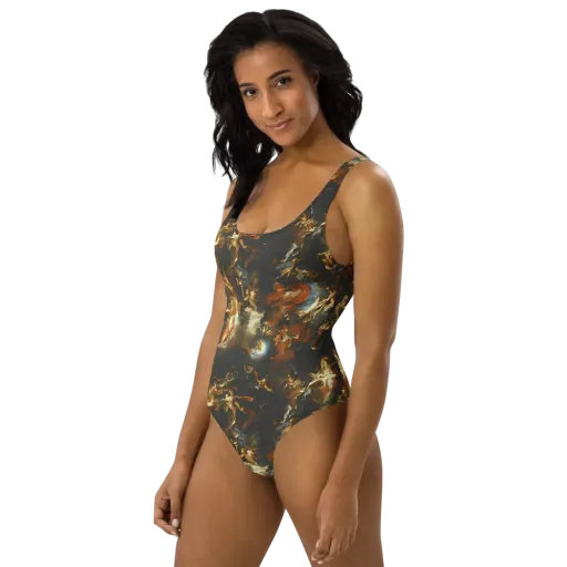 Van Dyck Vortex on a One-Piece Swimsuit