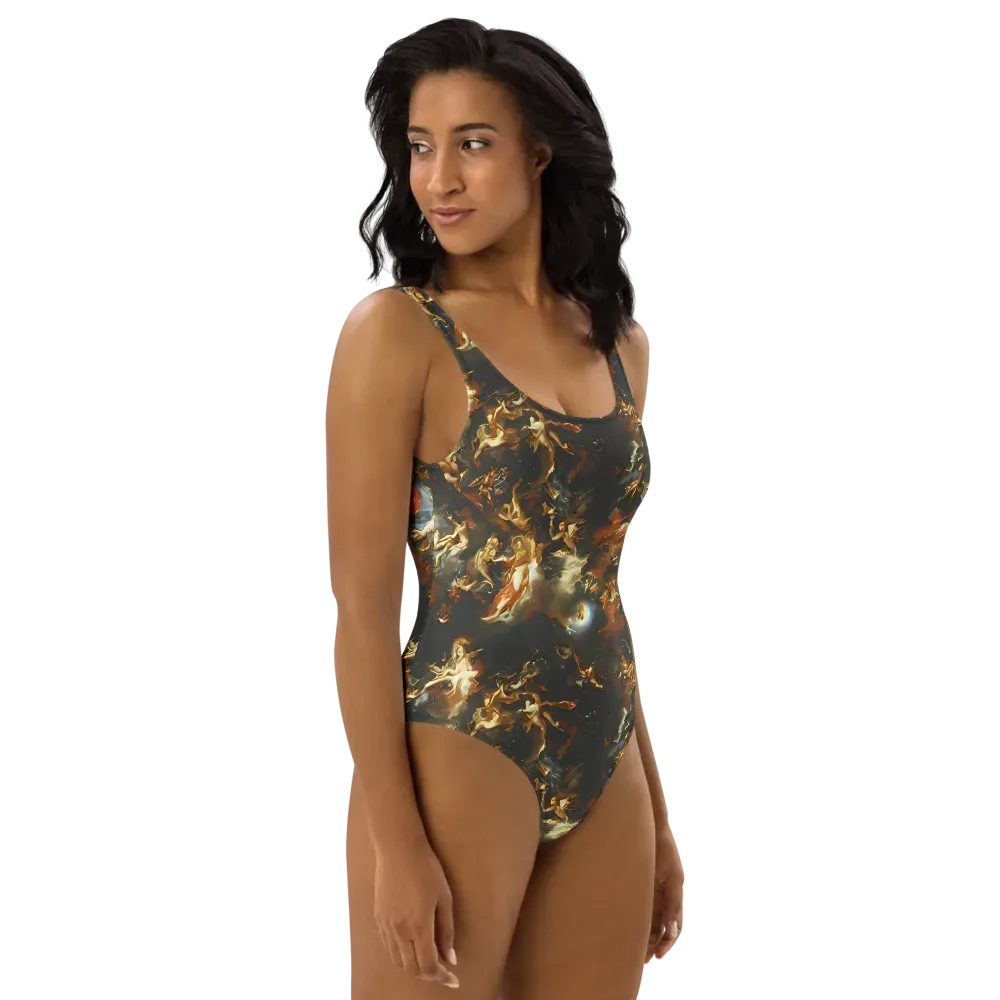 Van Dyck Vortex on One-Piece Swimsuit — Right