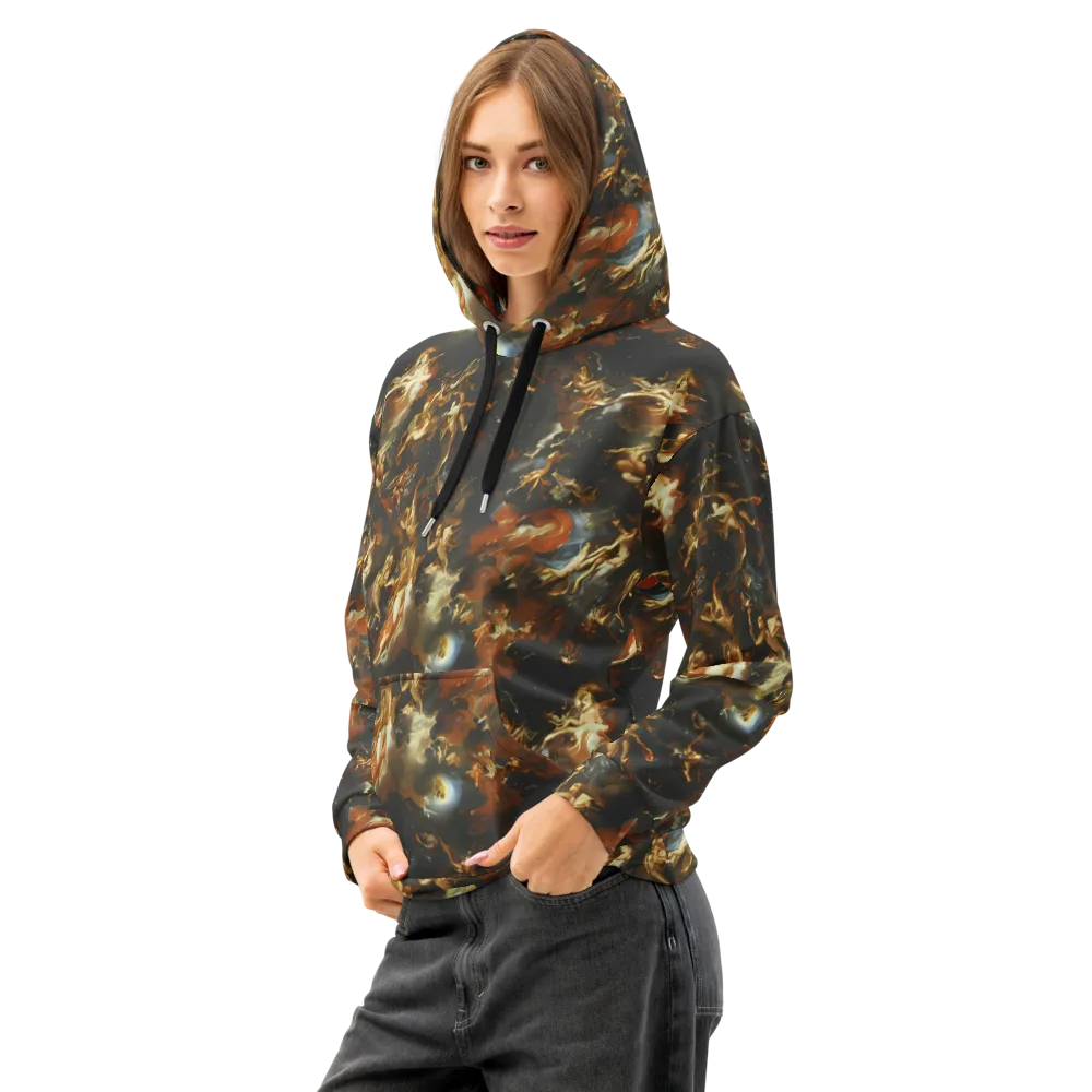 Van Dyck Vortex on Cotton Hoodie — Left Front
