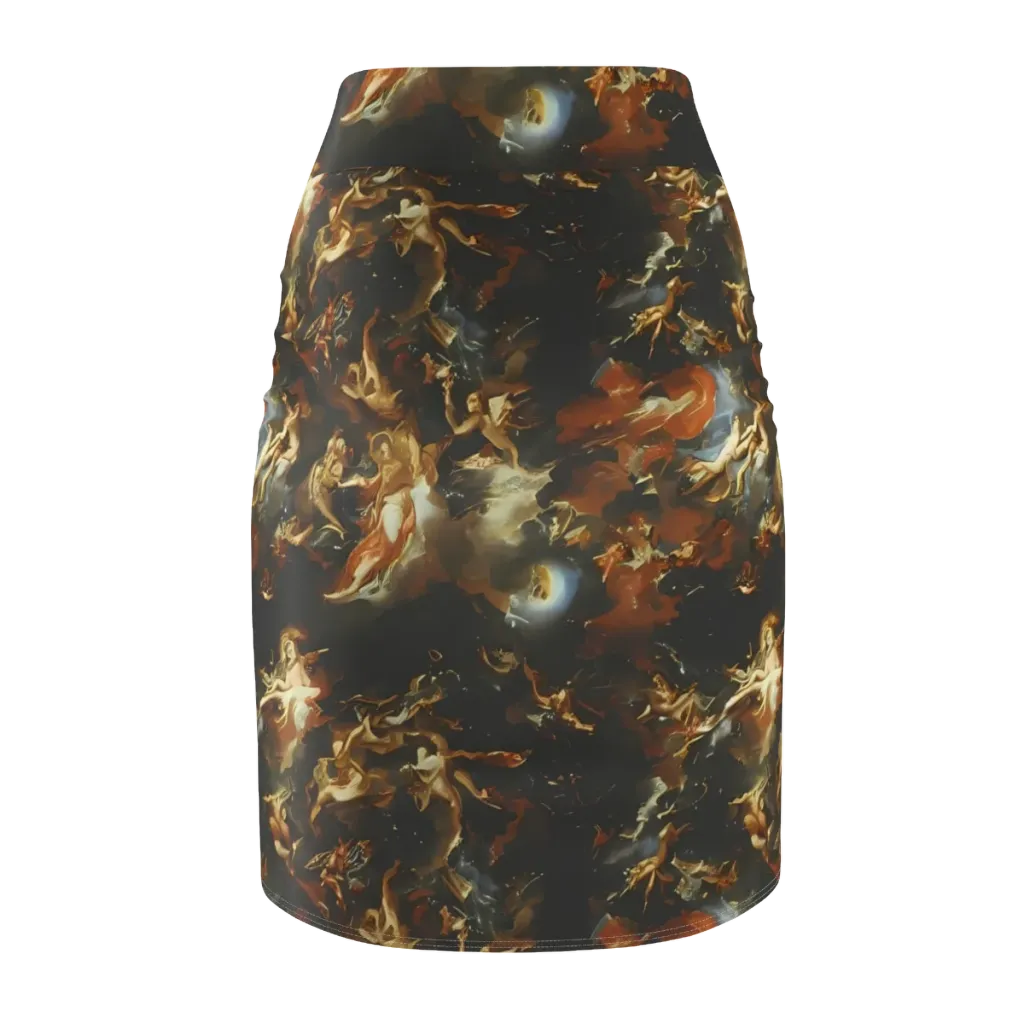 Van Dyck Vortex on Pencil Skirt — Back