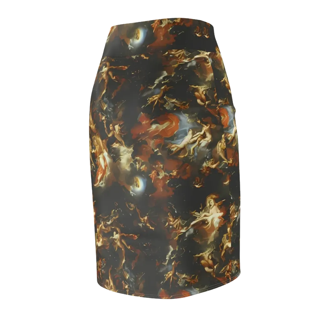 Van Dyck Vortex on Pencil Skirt — Back Side