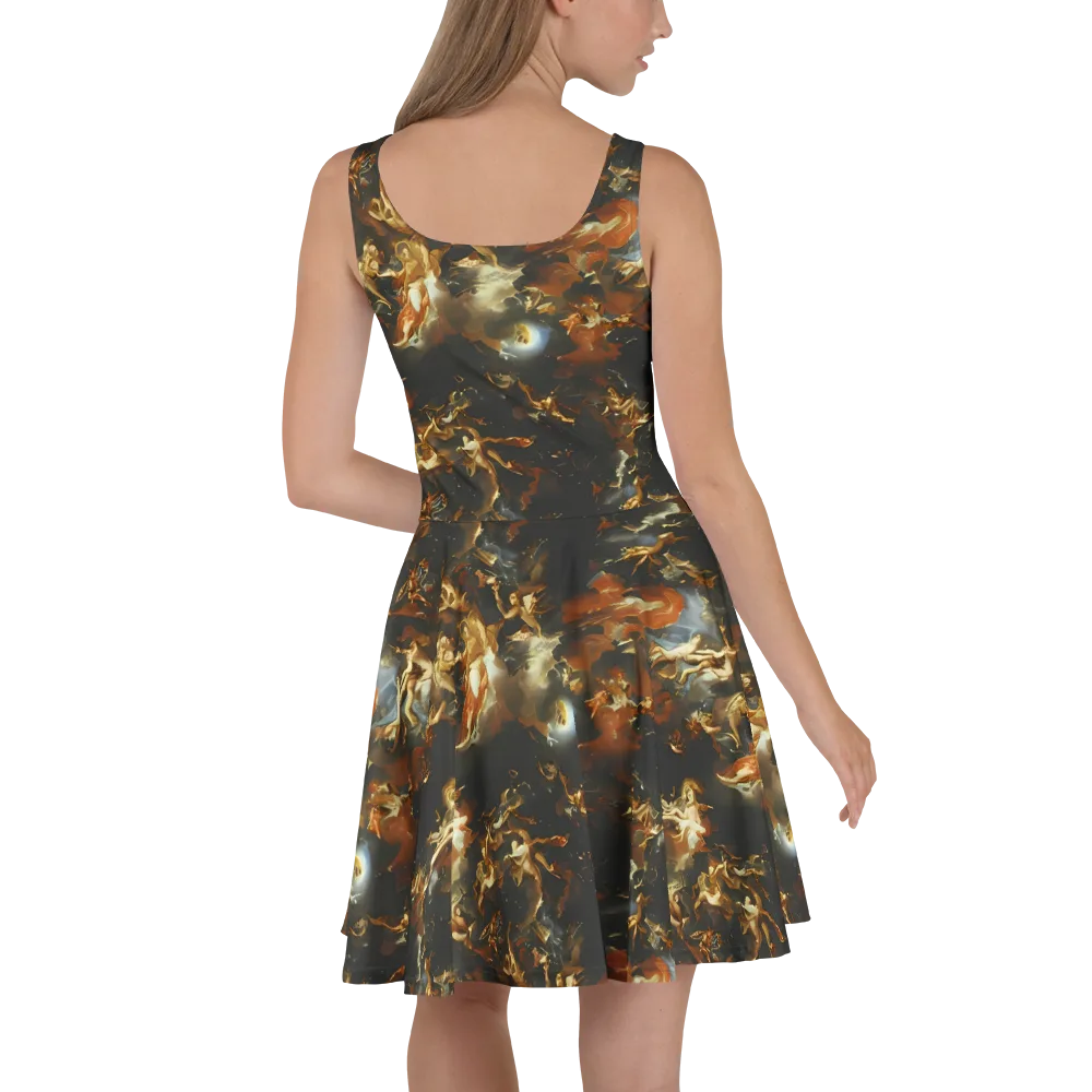 Van Dyck Vortex on Skater Dress — Back